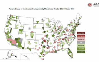 agc construction employment change october 2019
