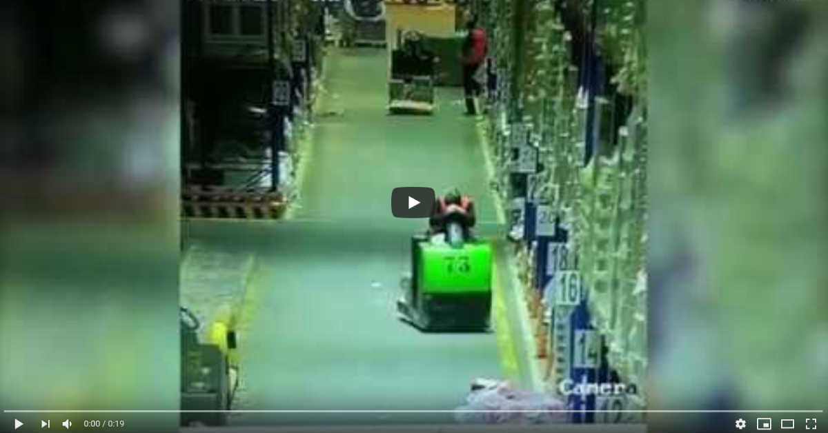 Friday Fail Video Sleeping Forklift Operator Crashes Into Shelves Irontek Solutions